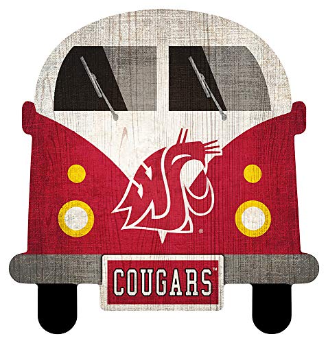 Fan Creations NCAA Washington State Cougars Unisex Washington State Team Bus Sign, Team Color, 12 inch - 757 Sports Collectibles