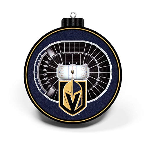 NHL Vegas Golden Knights - T-Mobile Arena 3D StadiumView Ornament3D StadiumView Ornament, Team Colors, Large - 757 Sports Collectibles