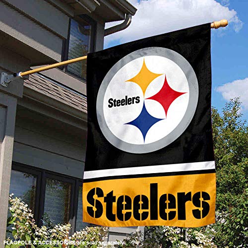WinCraft Pittsburgh Steelers Two Sided House Flag - 757 Sports Collectibles