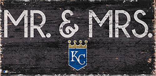 Fan Creations MLB Kansas City Royals Unisex Kansas City Royals Mr. & Mrs. Sign, Team Color, 6 x 12 - 757 Sports Collectibles