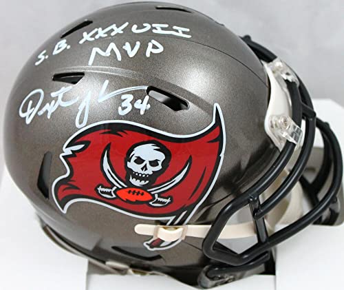 Dexter Jackson Autographed Tampa Bay Buccaneers Speed Mini Helmet w/SB MVP-Prova White - 757 Sports Collectibles