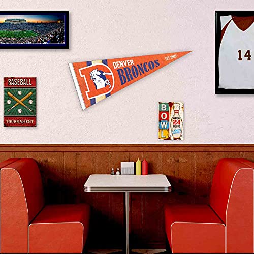 WinCraft Denver Broncos Throwback Vintage Retro Pennant Flag - 757 Sports Collectibles