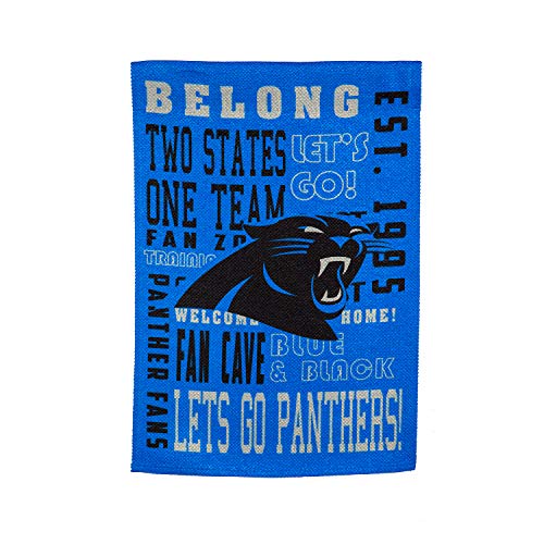 Team Sports America Carolina Panthers Fan Rules Garden Flag - 13 x 18 Inches - 757 Sports Collectibles