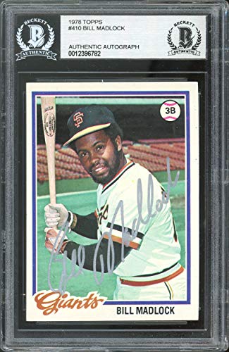 Giants Bill Madlock Authentic Signed 1978 Topps #410 Card BAS Slabbed - 757 Sports Collectibles