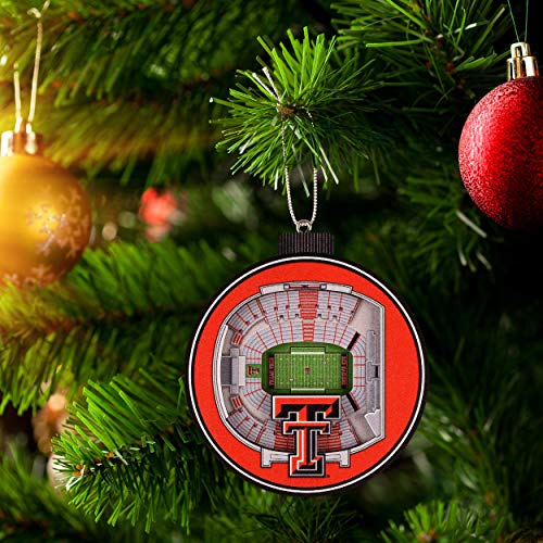 YouTheFan NCAA Texas Tech Red Raiders 3D StadiumView Ornament - Jones AT&T Stadium - 757 Sports Collectibles