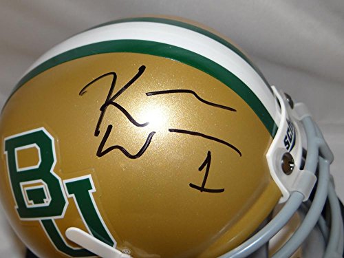 Kendall Wright Autographed Baylor Bears Gold Schutt Mini Helmet- JSA W Auth - 757 Sports Collectibles