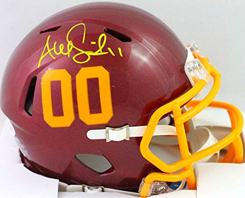 Alex Smith Autographed Washington Football Team Mini Helmet - Beckett W Yellow - 757 Sports Collectibles