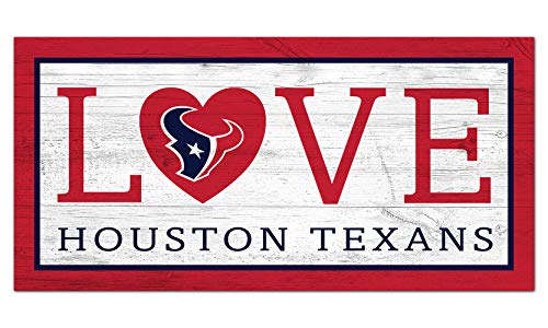Fan Creations NFL Houston Texans Unisex Houston Texans Love Sign, Team Color, 6 x 12 - 757 Sports Collectibles
