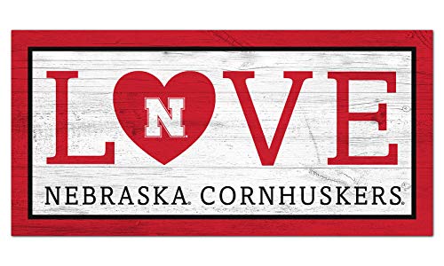 Fan Creations NCAA Nebraska Cornhuskers Unisex University of Nebraska Love Sign, Team Color, 6 x 12 - 757 Sports Collectibles