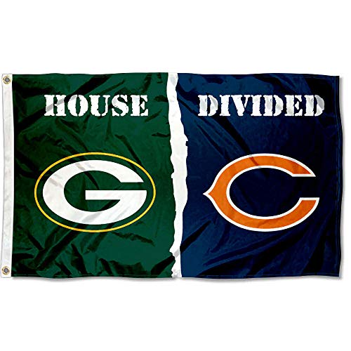 WinCraft Green Bay Packers and Chicago Bears House Divided Flag - 757 Sports Collectibles