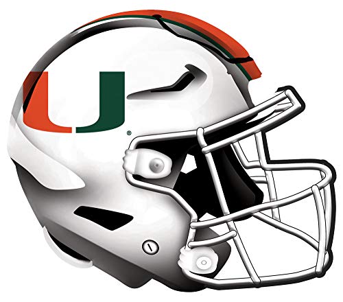 Fan Creations NCAA Miami Hurricanes Unisex University of Miami Authentic Helmet, Team Color, 12 inch - 757 Sports Collectibles