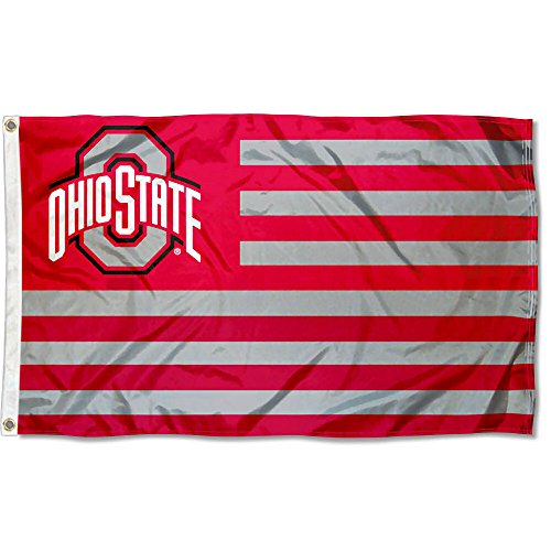 College Flags & Banners Co. Ohio State Buckeyes Stars and Stripes Nation Flag - 757 Sports Collectibles