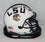 Derrius Guice Autographed LSU Tigers White Schutt Mini Helmet- JSA W Auth Black