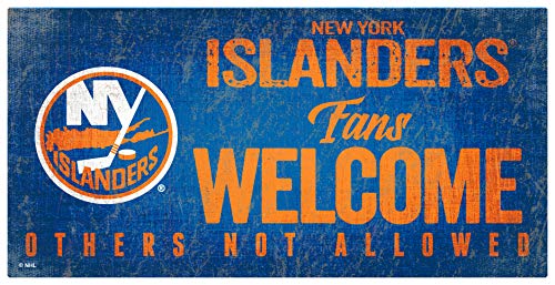 NHL New York Islanders Unisex New York Islanders Fans Welcome Sign, Team Color, 6 x 12 - 757 Sports Collectibles