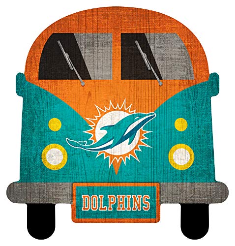 Fan Creations NFL Miami Dolphins Unisex Miami Dolphins Team Bus Sign, Team Color, 12 inch - 757 Sports Collectibles