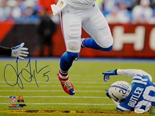 Tyrod Taylor Autographed Buffalo Bills 16x20 Jump Over P.F. Photo- PSA/DNA Auth - 757 Sports Collectibles