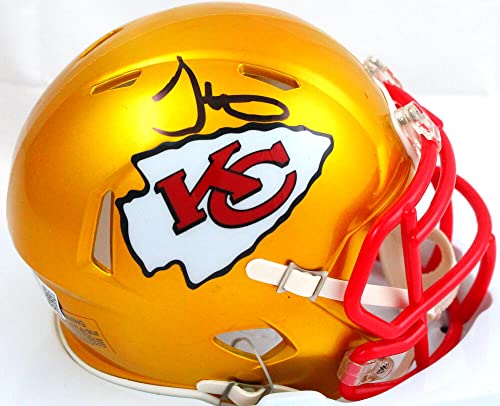 Tyreek Hill Autographed KC Chiefs Flash Mini Helmet-Beckett W Hologram Black - 757 Sports Collectibles