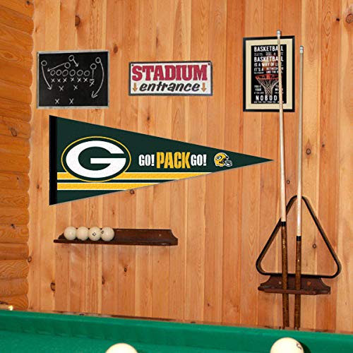 WinCraft Green Bay Packers Go Pack Go Pennant Banner Flag - 757 Sports Collectibles