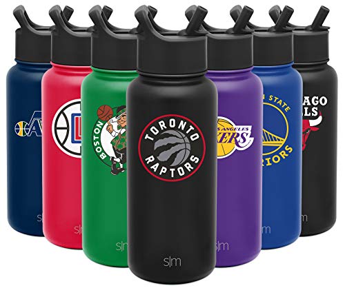 Simple Modern NBA Toronto Raptors 32oz Water Bottle with Straw Lid Insulated Stainless Steel Summit - 757 Sports Collectibles