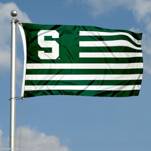 College Flags & Banners Co. Michigan State Spartans Stars and Stripes Nation Flag - 757 Sports Collectibles