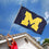 College Flags & Banners Co. Michigan Wolverines Embroidered and Stitched Nylon Flag - 757 Sports Collectibles