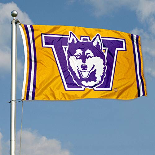 College Flags & Banners Co. Washington Huskies Vintage Retro Throwback 3x5 Banner Flag - 757 Sports Collectibles