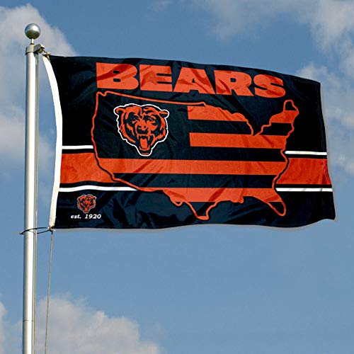 WinCraft Chicago Bears Nation USA American Country 3x5 Flag - 757 Sports Collectibles