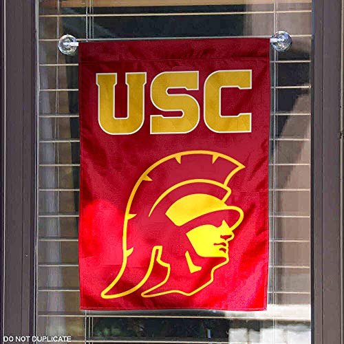 College Flags & Banners Co. Southern Cal USC Trojans Trojan Head Garden Flag - 757 Sports Collectibles