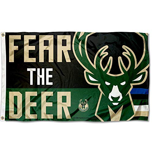 WinCraft Milwaukee Bucks Fear The Deer Outdoor Large Grommet Flag - 757 Sports Collectibles