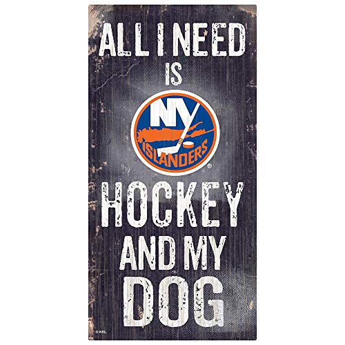 Fan Creations NHL New York Islanders Unisex New York Islanders Hockey and My Dog Sign, Team Color, 6 x 12 - 757 Sports Collectibles