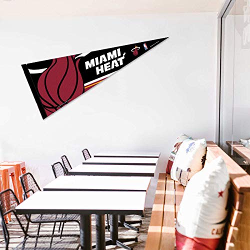 WinCraft Miami Heat Pennant Full Size 12" X 30" - 757 Sports Collectibles
