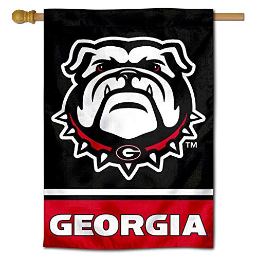 College Flags & Banners Co. Georgia Bulldogs New Dog Two Sided and Double Sided House Flag - 757 Sports Collectibles