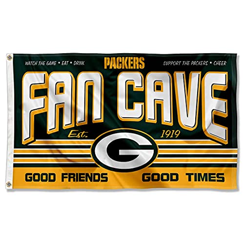 WinCraft Green Bay Packers Fan Man Cave Banner Flag - 757 Sports Collectibles