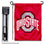 College Flags & Banners Co. Ohio State Buckeyes Red Garden Flag with Stand Holder - 757 Sports Collectibles