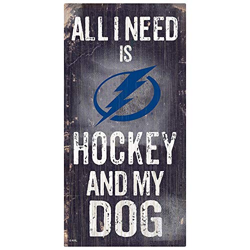 Fan Creations NHL Tampa Bay Lightning Unisex Tampa Bay Lightning Hockey and My Dog Sign, Team Color, 6 x 12 - 757 Sports Collectibles