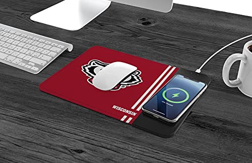 SOAR NCAA Wireless Charging Mouse Pad, Wisconsin Badgers - 757 Sports Collectibles