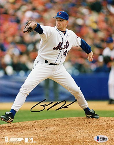 Glendon Rusch Autographed New York Mets 8x10 Photo - BAS COA (Throwing) - 757 Sports Collectibles