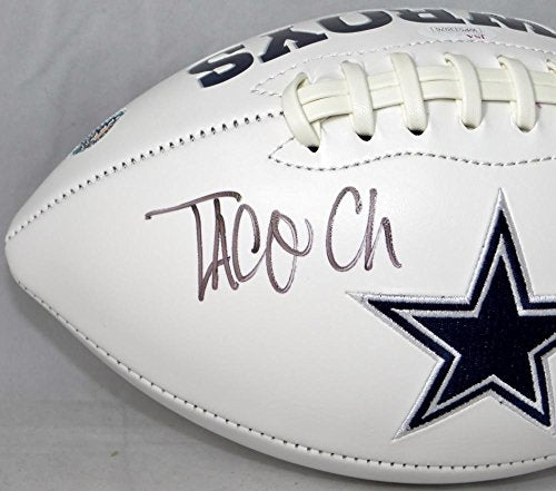 Taco Charlton Autographed Dallas Cowboys Logo Football JSA Witness Authenticated - 757 Sports Collectibles