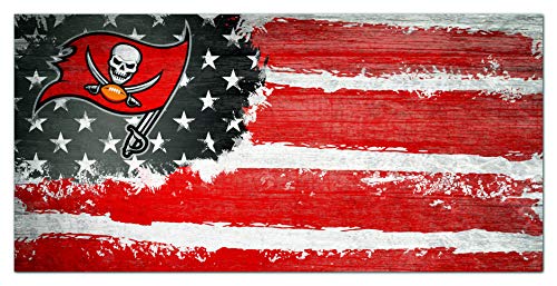 Fan Creations NFL Tampa Bay Buccaneers Unisex Tampa Bay Buccaneers Flag Sign, Team Color, 6 x 12 (N1007-TBB) - 757 Sports Collectibles