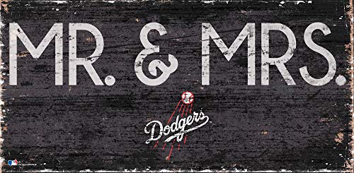 Fan Creations MLB Los Angeles Dodgers Unisex Los Angeles Dodgers Mr. & Mrs. Sign, Team Color, 6 x 12 - 757 Sports Collectibles