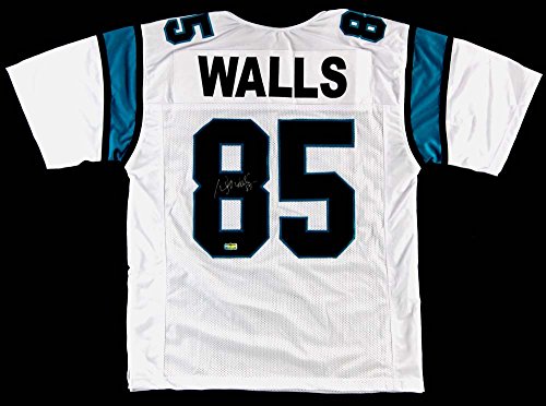 Wesley Walls Autographed/Signed Carolina Panthers White Custom Jersey - 757 Sports Collectibles