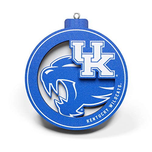 YouTheFan NCAA Kentucky Wildcats 3D Logo Series Ornament - 757 Sports Collectibles