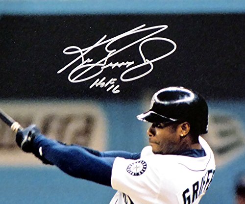 Ken Griffey Jr. Autographed 16x20 Photo "HOF 16" HR Swing Seattle Mariners Beckett BAS & Tristar Holo Stock #126561 - 757 Sports Collectibles