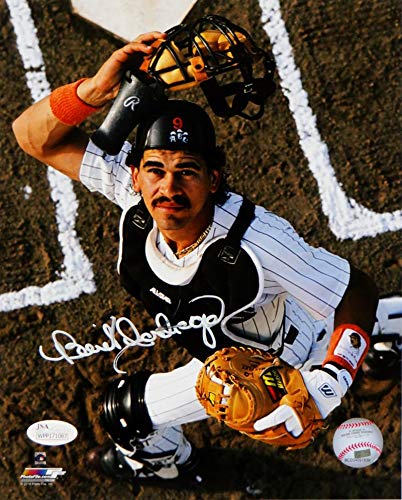 Benito Santiago Autographed San Diego Padres 8x10 PF Mask Off Photo-JSA W Auth White