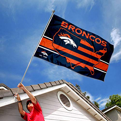 WinCraft Denver Broncos Nation USA American Country 3x5 Flag - 757 Sports Collectibles