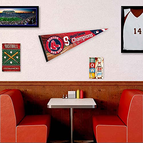 WinCraft Red Sox 9 Time Champions Pennant Flag - 757 Sports Collectibles