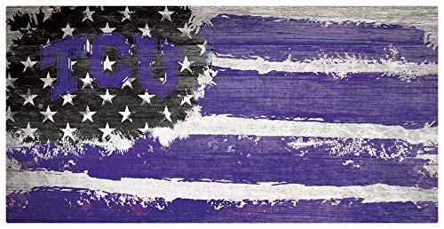 Fan Creations NCAA TCU Horned Frogs Unisex TCU Flag Sign, Team Color, 6 x 12 - 757 Sports Collectibles