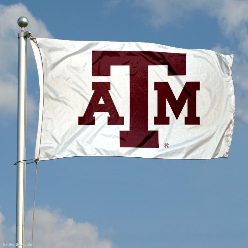 College Flags & Banners Co. Texas A&M Aggies White Flag - 757 Sports Collectibles