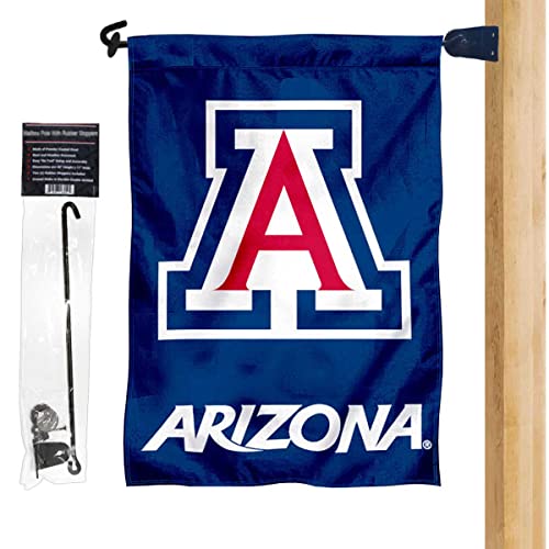 Arizona Wildcats Garden Flag and Mailbox Post Pole Mount Holder Set - 757 Sports Collectibles