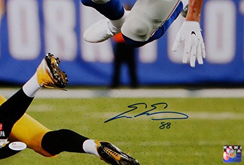 Evan Engram Autographed NY Giants 16x20 Diving PF Photo- JSA W Auth Blue - 757 Sports Collectibles